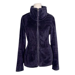 Lucy navy zip up fleece jacket